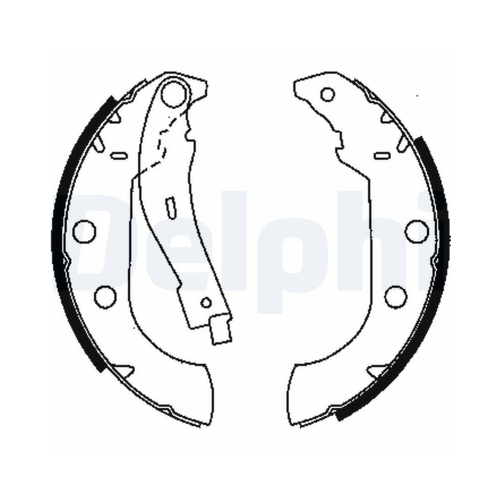 DELPHI LS1833 Bremsbackensatz für CITROËN PEUGEOT, Hinterachse