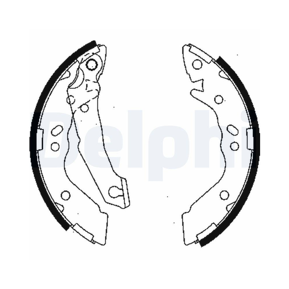 DELPHI LS1836 Bremsbackensatz f&uuml;r HYUNDAI, Hinterachse