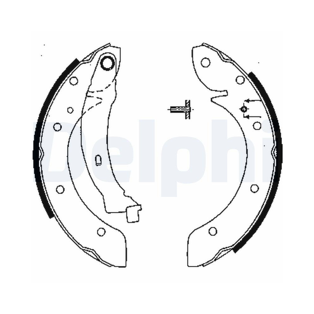 Bremsbackensatz DELPHI LS1838 für RENAULT, Hinterachse