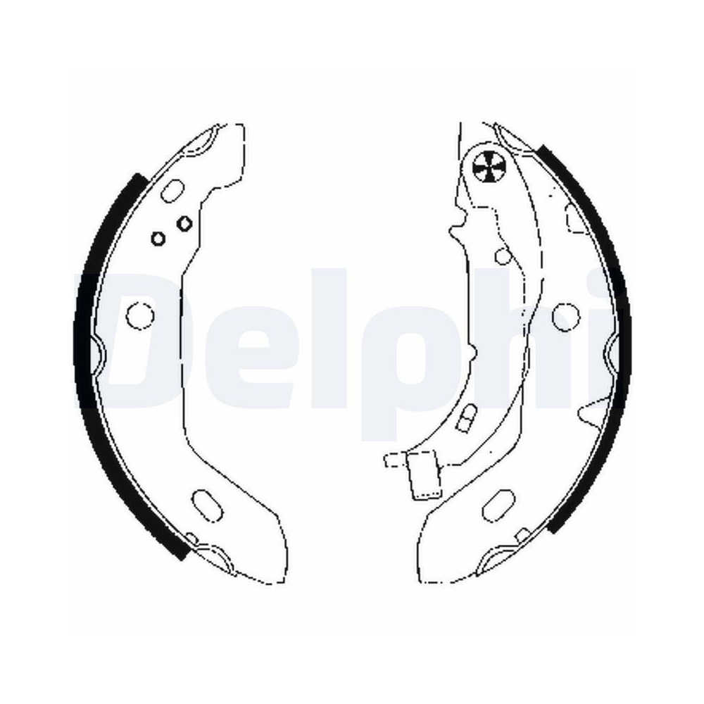 DELPHI LS1841 Bremsbackensatz für MERCEDES-BENZ, Hinterachse
