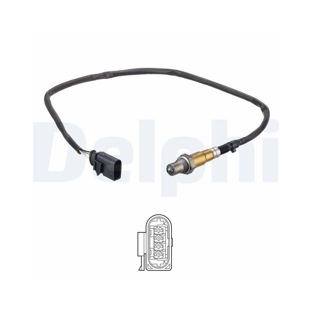 DELPHI ES21273-12B1 Lambdasonde f&uuml;r AUDI SEAT SKODA VW, nach Katalysator, vorne