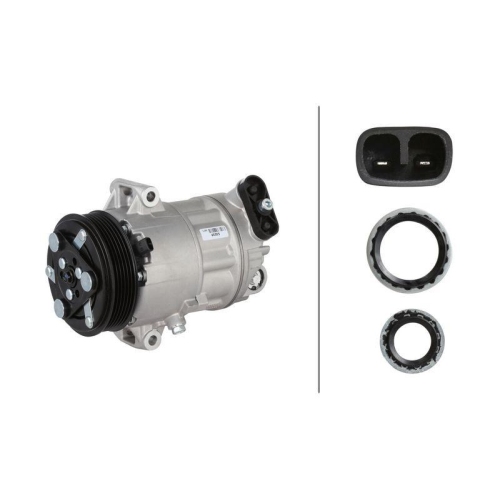 HELLA 8FK 366 203-721 Kompressor, Klimaanlage >>> Easy2Fit <<< f&uuml;r FIAT