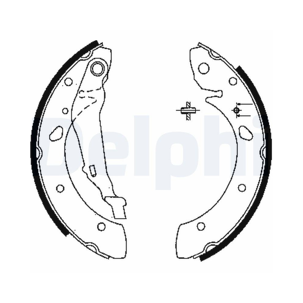 DELPHI LS1843 Bremsbackensatz f&uuml;r TOYOTA, Hinterachse
