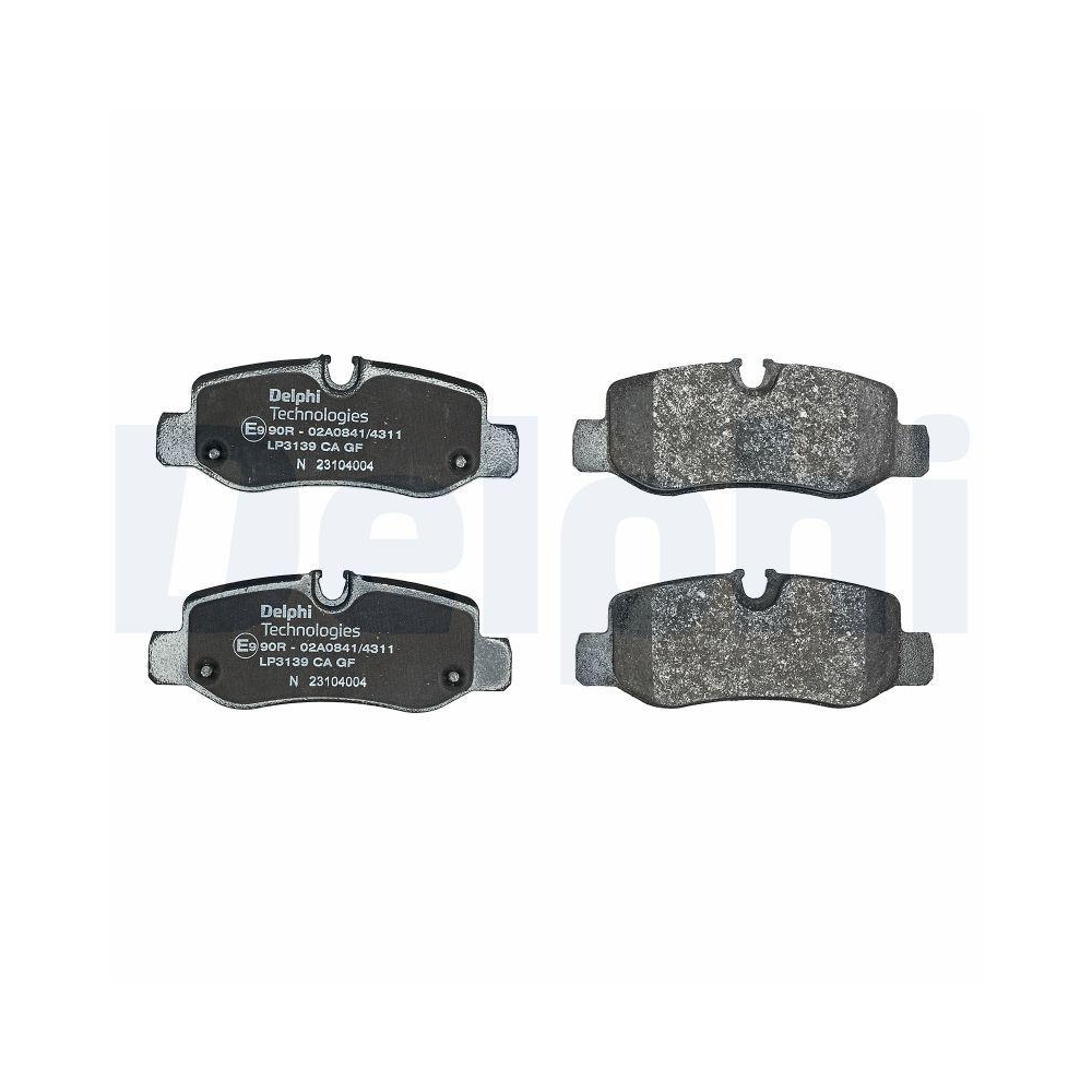 DELPHI LP3139 Bremsbelagsatz, Scheibenbremse f&uuml;r MERCEDES-BENZ, Hinterachse
