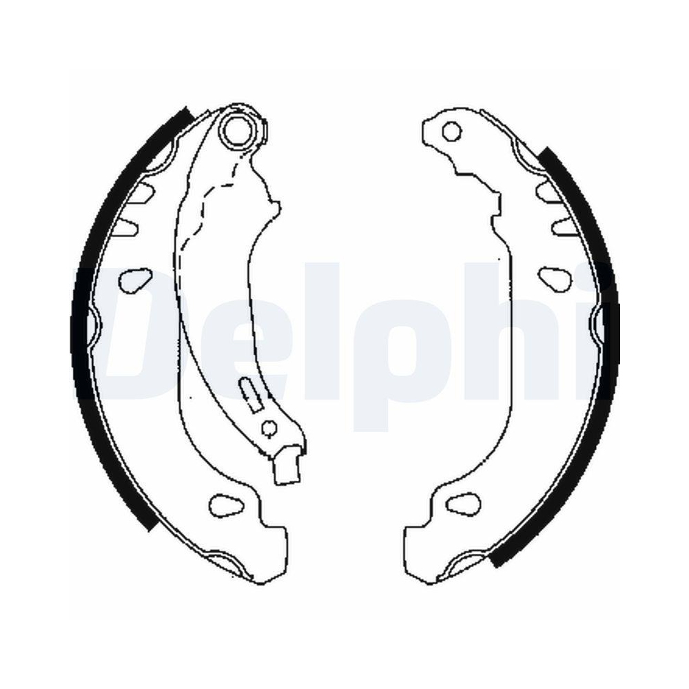 Bremsbackensatz DELPHI LS1844 für RENAULT DACIA, Hinterachse