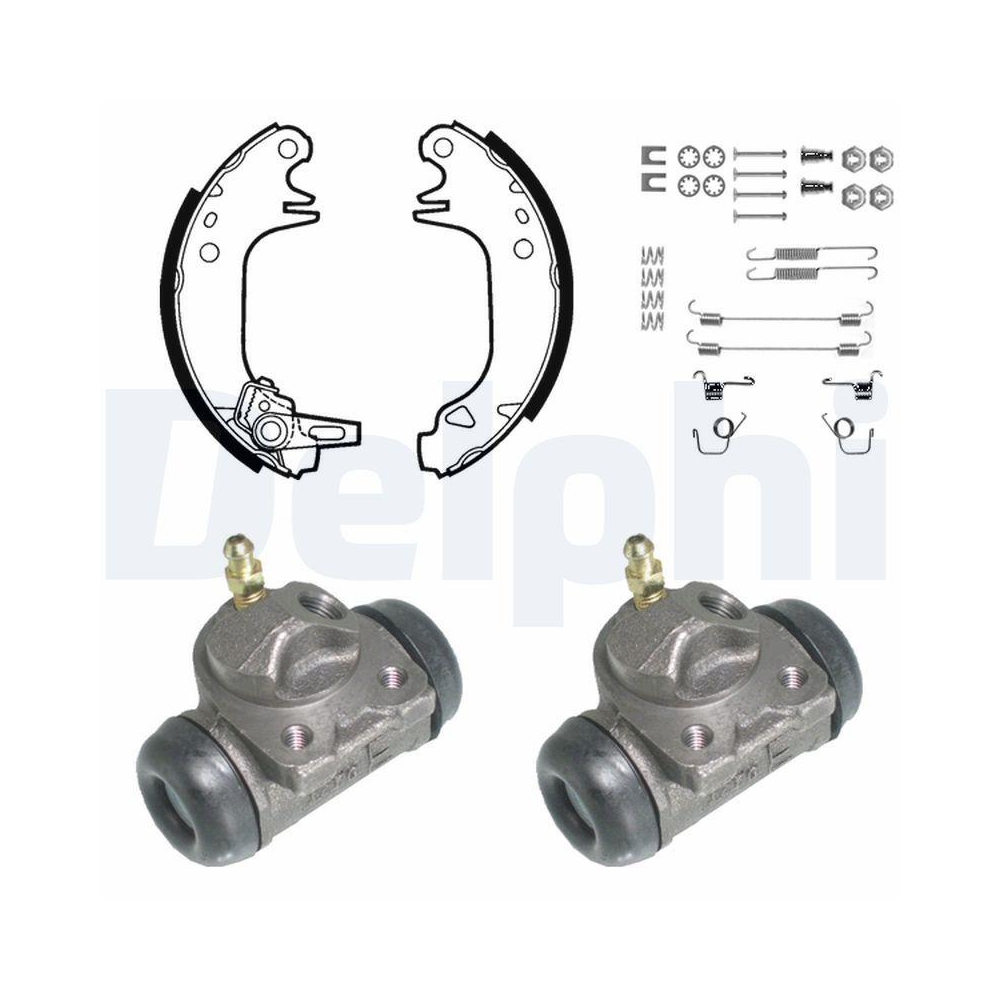 DELPHI KP787 Bremsbackensatz f&uuml;r PEUGEOT RENAULT, Hinterachse