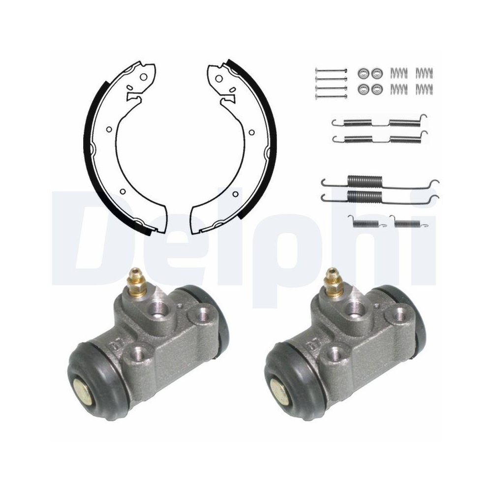 DELPHI KP789 Bremsbackensatz f&uuml;r CITRO&Euml;N PEUGEOT RENAULT, Hinterachse