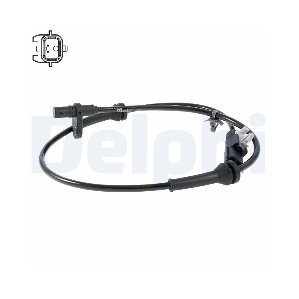 DELPHI SS21277-12B1 Sensor, Raddrehzahl f&uuml;r NISSAN, Hinterachse links