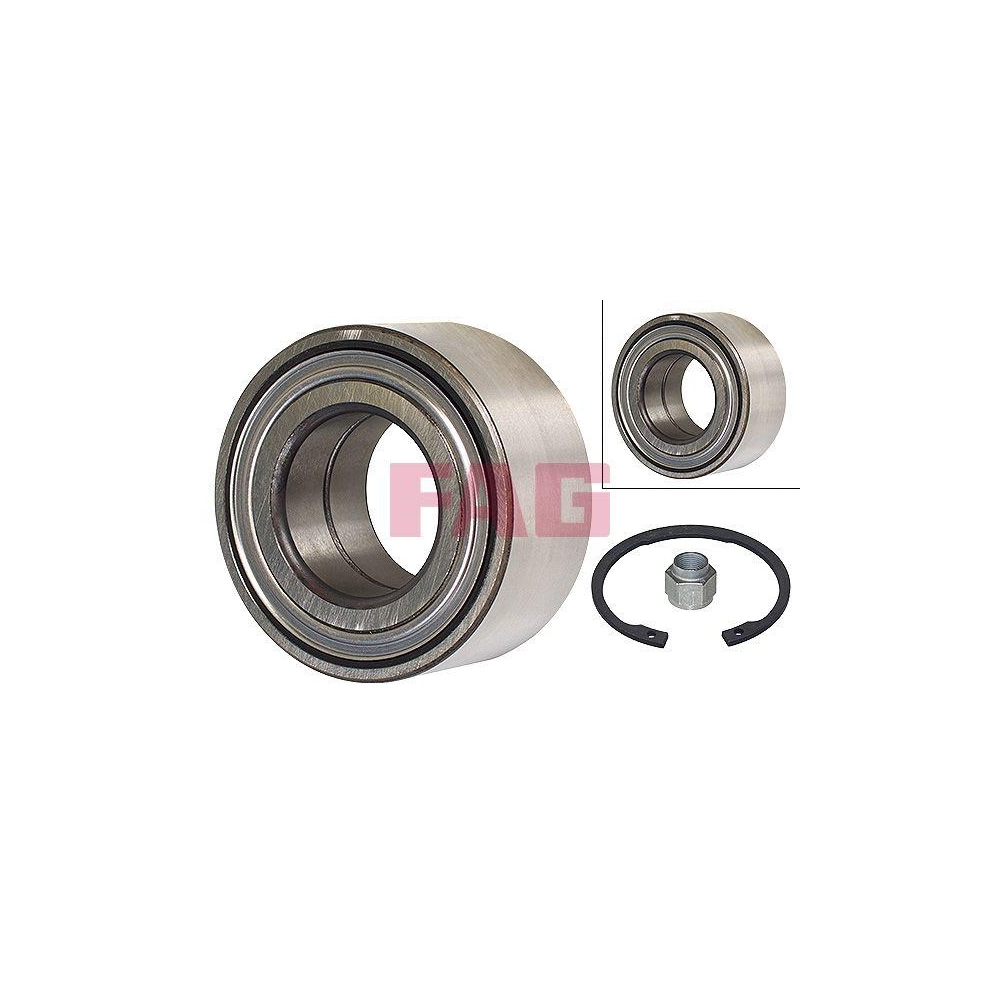 Radlagersatz Schaeffler FAG 713 6500 60 f&uuml;r CITRO&Euml;N PEUGEOT, Vorderachse