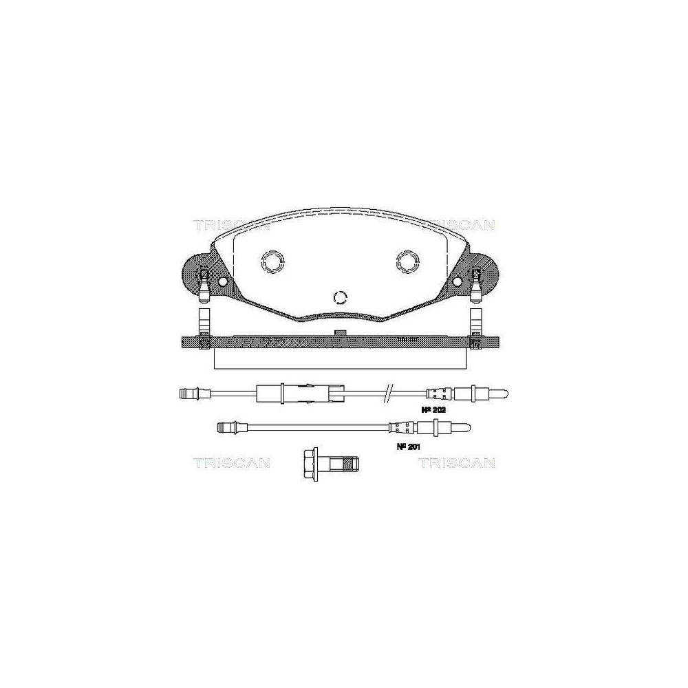 Bremsbelagsatz, Scheibenbremse TRISCAN 8110 28018 f&uuml;r CITRO&Euml;N, Vorderachse