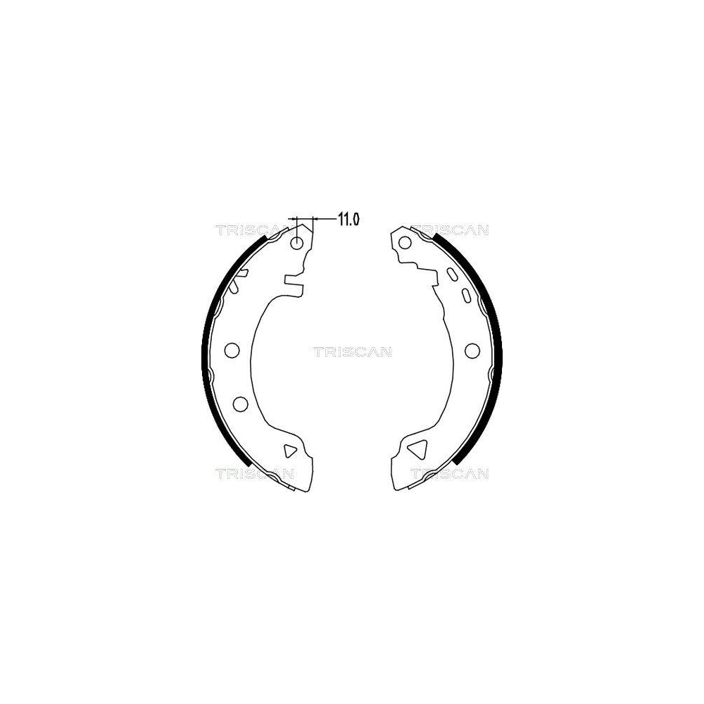 Bremsbackensatz TRISCAN 8100 15580 für ALFA ROMEO FIAT LANCIA, Hinterachse