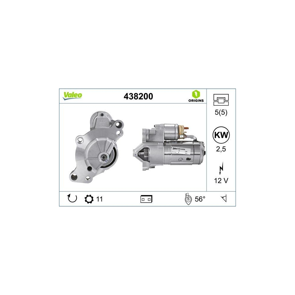 Starter VALEO 438200 VALEO ORIGINS - NEW O.E. TECHNOLOGIE f&uuml;r CITRO&Euml;N FIAT OPEL