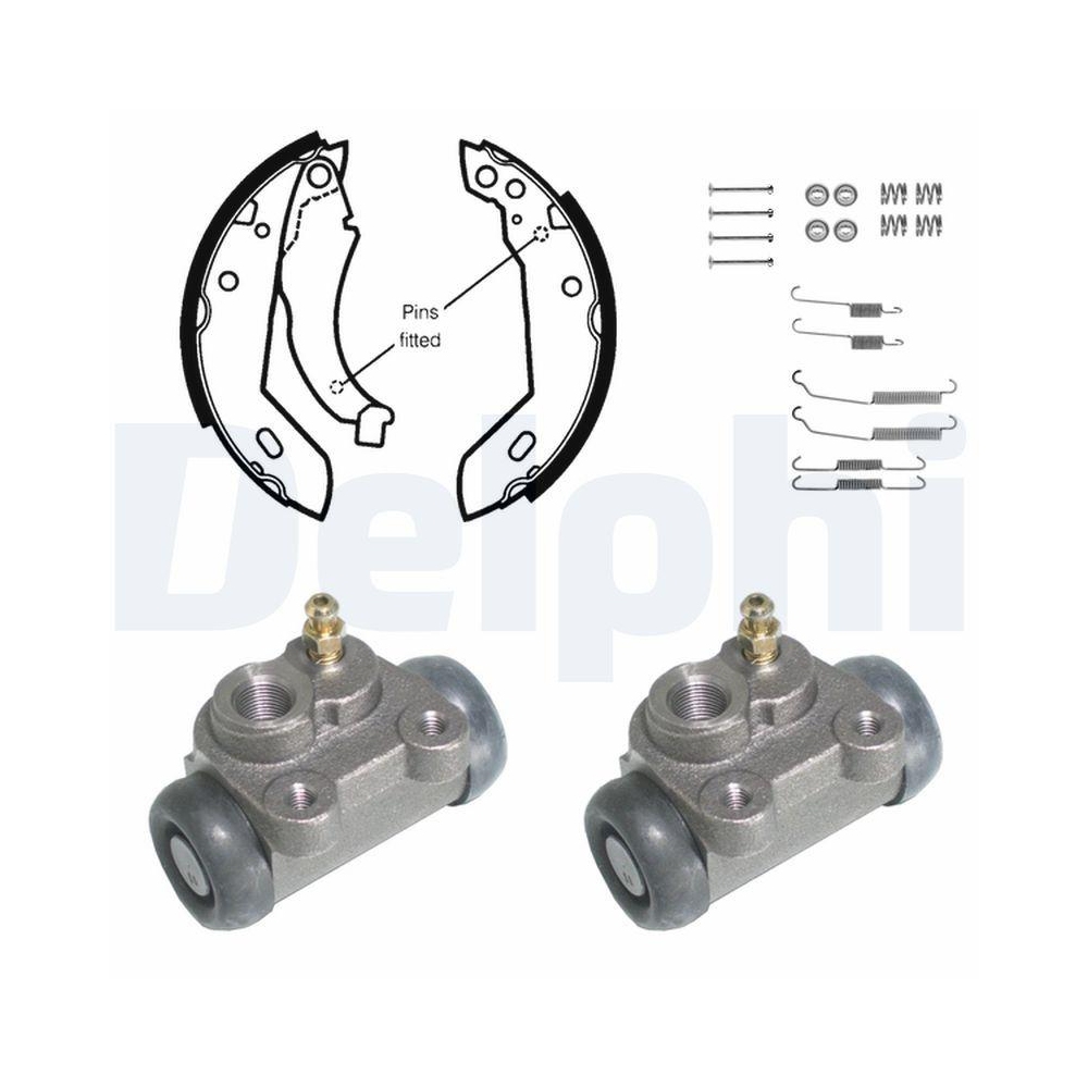 Bremsbackensatz DELPHI KP826 für RENAULT, Hinterachse