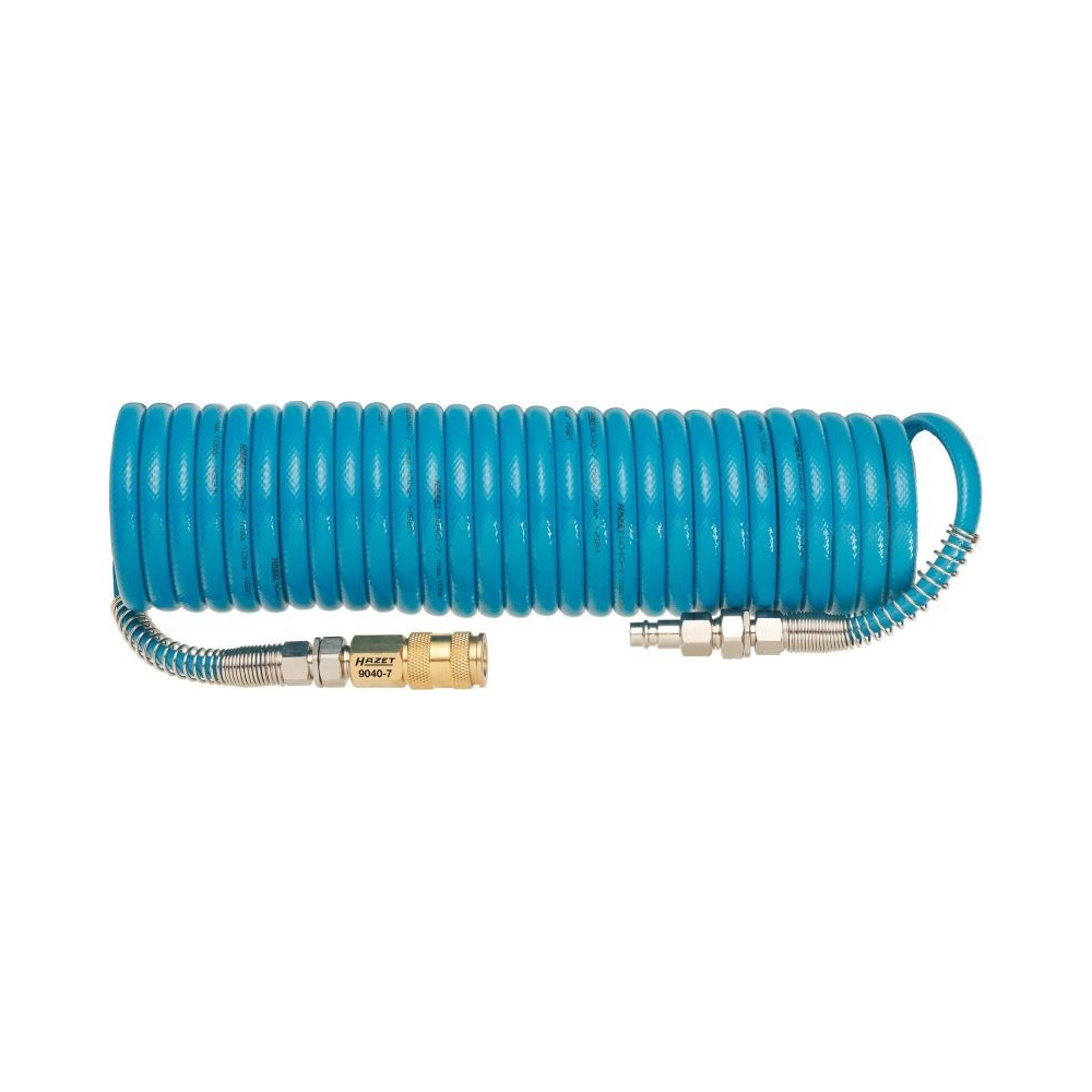 Hazet Druckluft-Schlauch 9040-7 Druckluftspirale Ausziehbar blau 7,6 m