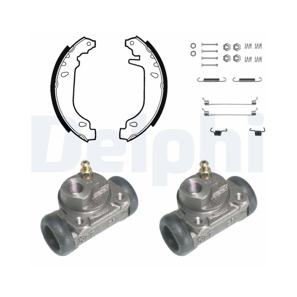 Bremsbackensatz DELPHI KP827 für RENAULT, Hinterachse