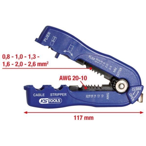 Abisolierwerkzeug KS TOOLS 115.1252 f&uuml;r
