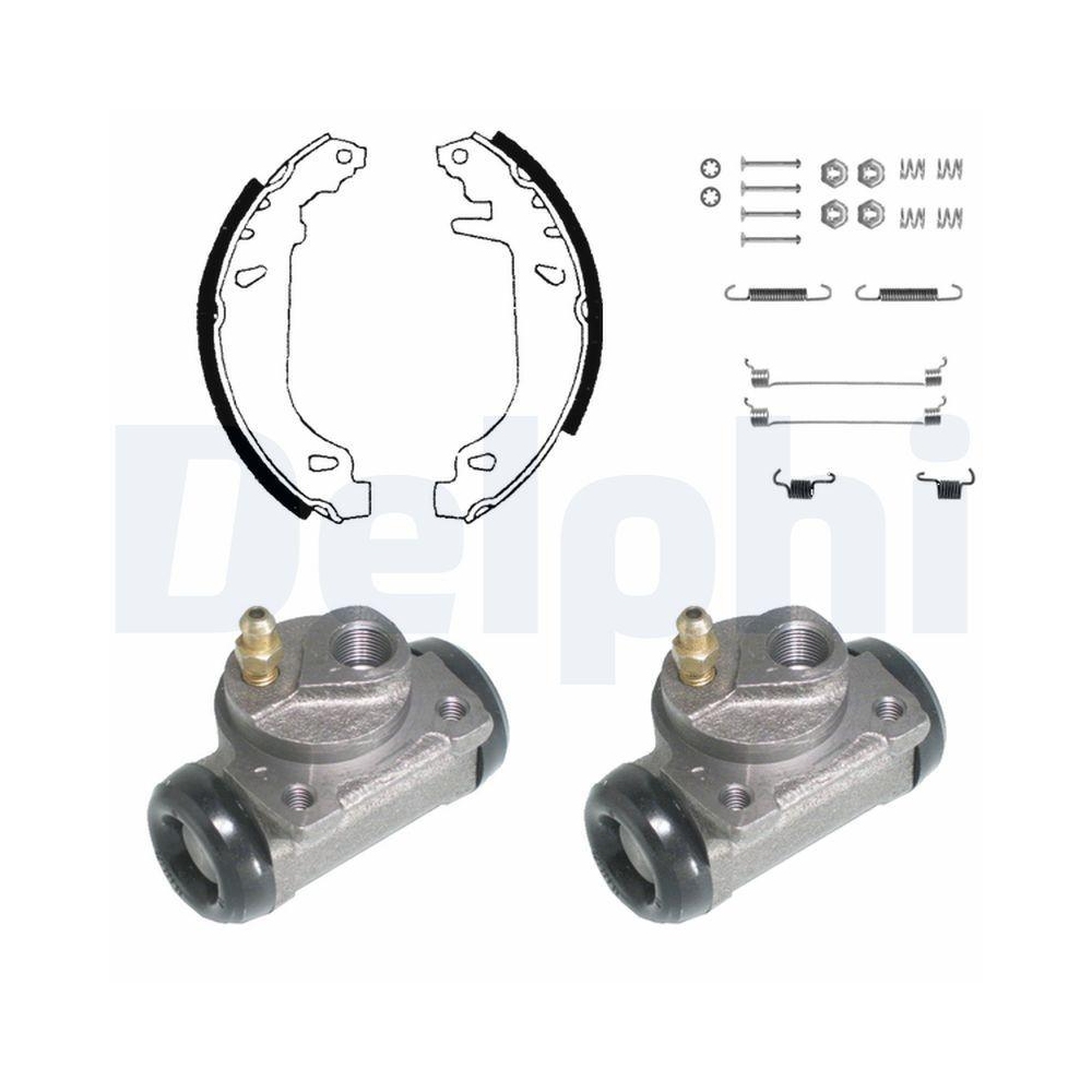 DELPHI KP830 Bremsbackensatz f&uuml;r CITRO&Euml;N PEUGEOT, Hinterachse