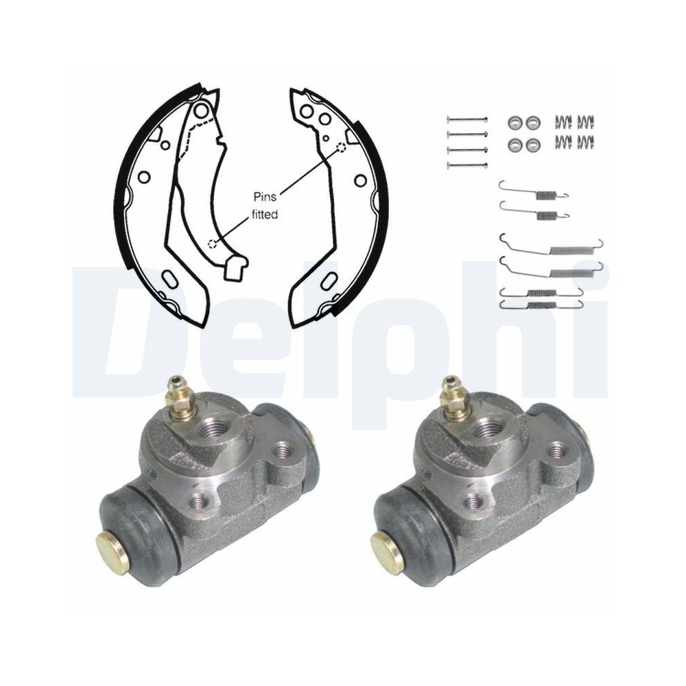 DELPHI KP833 Bremsbackensatz f&uuml;r PEUGEOT, Hinterachse