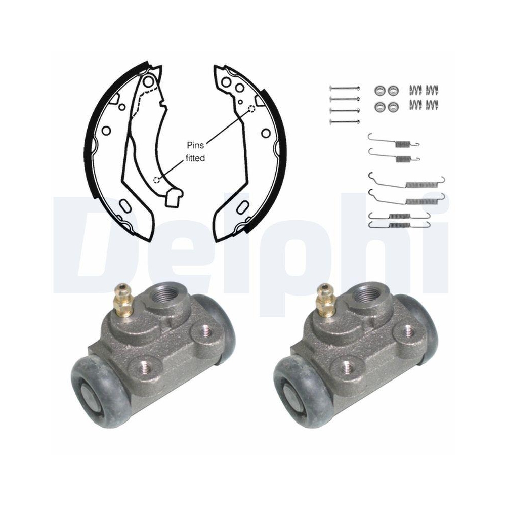 DELPHI KP834 Bremsbackensatz f&uuml;r PEUGEOT, Hinterachse