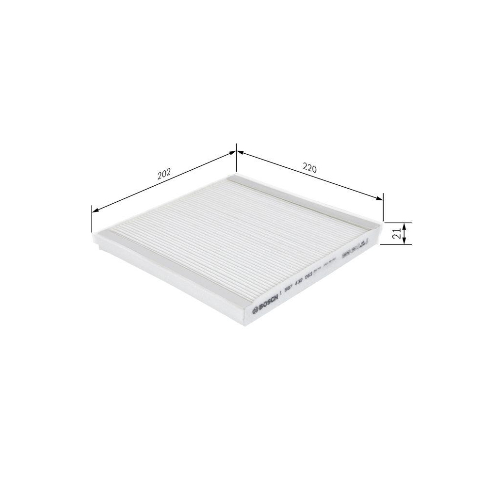 Filter, Innenraumluft BOSCH 1 987 432 063 für VOLVO