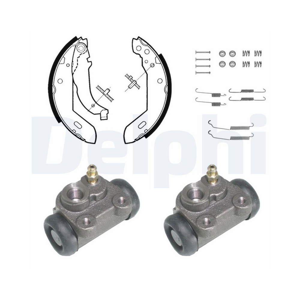 DELPHI KP837 Bremsbackensatz f&uuml;r CITRO&Euml;N PEUGEOT, Hinterachse