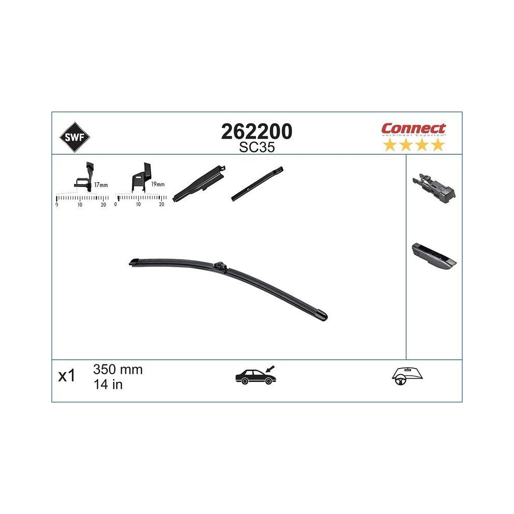 Wischblatt SWF 262200 CONNECT MADE IN GERMANY für FORD RENAULT SMART