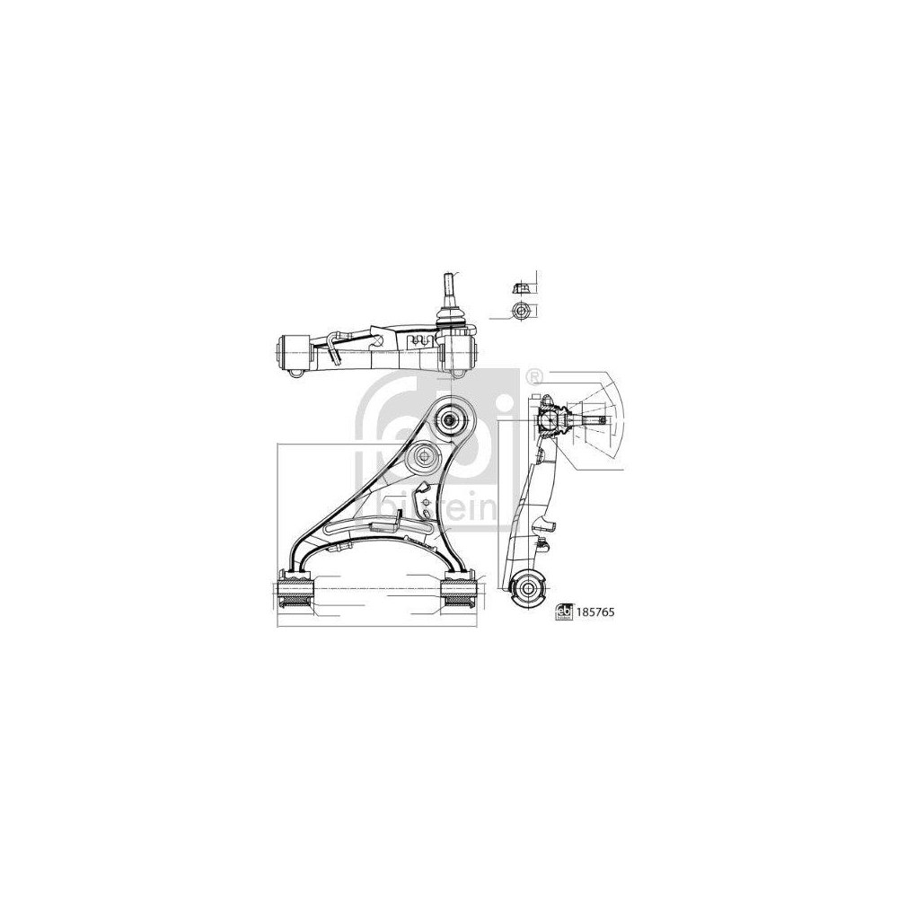 FEBI BILSTEIN Lenker, Radaufh&auml;ngung 185765 f&uuml;r LAND ROVER, Vorderachse rechts