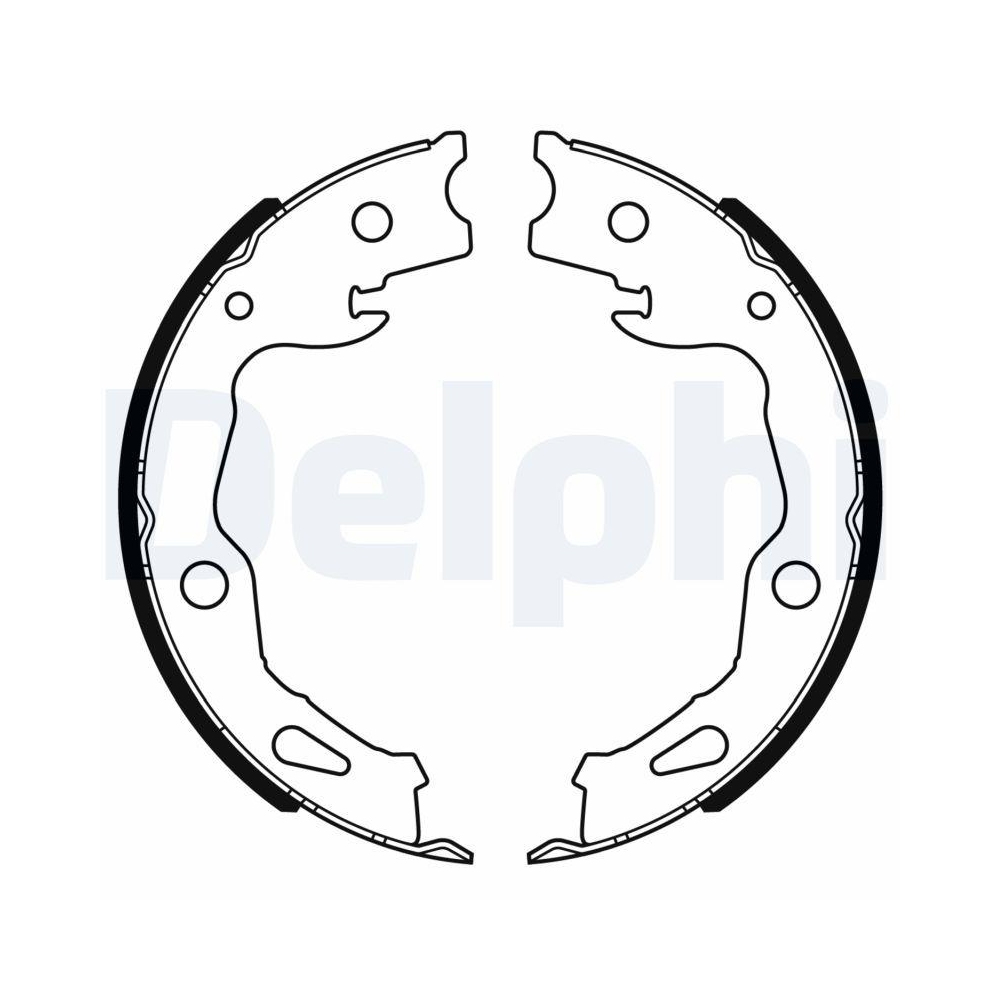 DELPHI LS2186 Bremsbackensatz für RENAULT NISSAN (DFAC), Hinterachse
