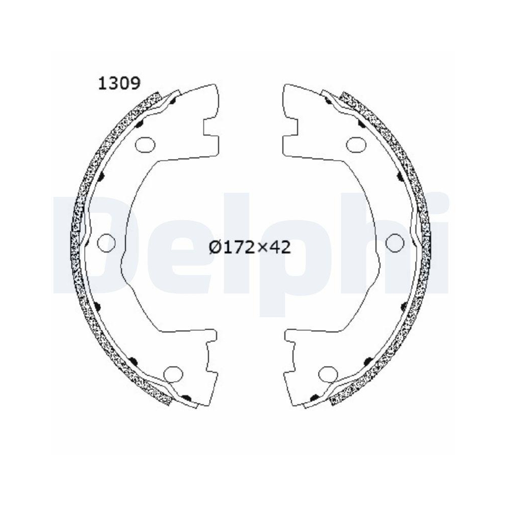 Bremsbackensatz DELPHI LS2203 für MAZDA FORD (CHANGAN) MAZDA (CHANGAN)