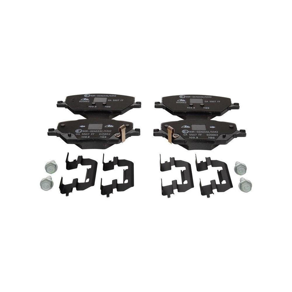 Bremsbelagsatz, Scheibenbremse ATE 13.0460-5662.2 f&uuml;r FIAT JEEP, Vorderachse