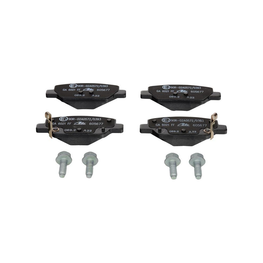 Bremsbelagsatz, Scheibenbremse ATE 13.0460-5677.2 f&uuml;r FIAT, Hinterachse