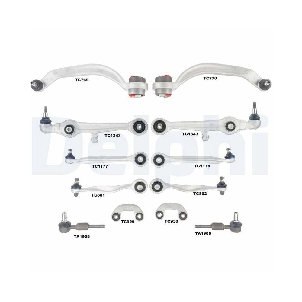 DELPHI TC1900KIT Reparatursatz, Querlenker f&uuml;r AUDI SKODA VW, Vorderachse