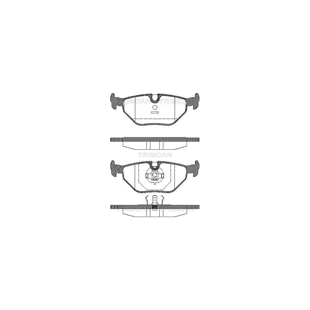 Bremsbelagsatz, Scheibenbremse TRISCAN 8110 11899 f&uuml;r BMW, Hinterachse
