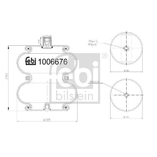FEBI BILSTEIN 1006676 Federbalg, Luftfederung febi Plus f&uuml;r MERCEDES-BENZ