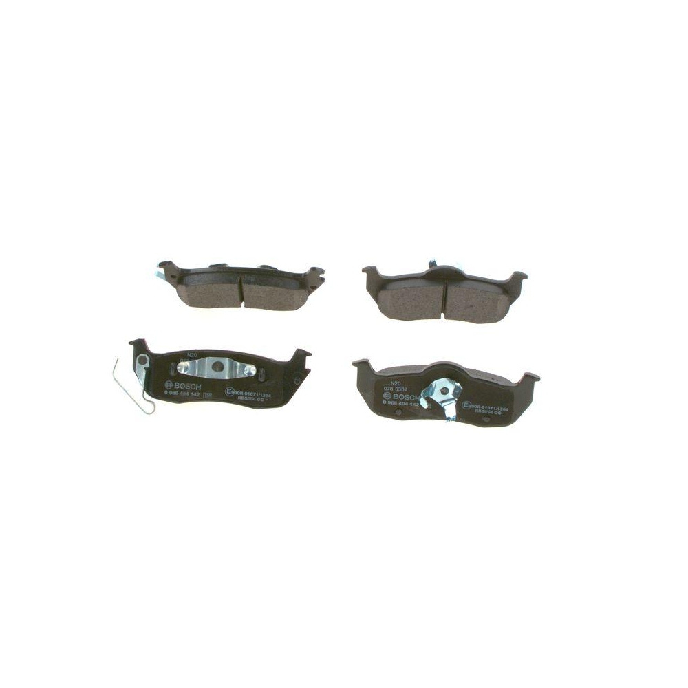 Bremsbelagsatz, Scheibenbremse BOSCH 0 986 494 142 für CHRYSLER NISSAN JEEP