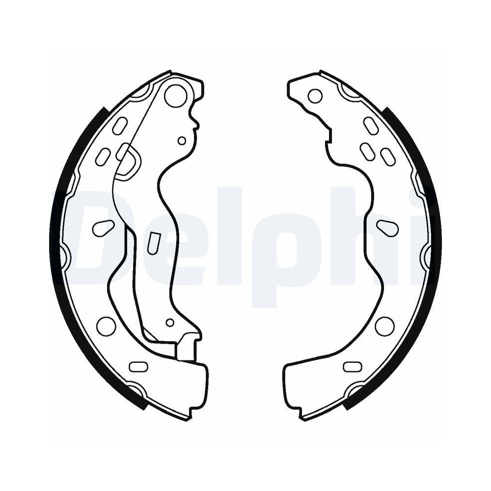 Bremsbackensatz DELPHI LS2009 für FIAT SUZUKI, Hinterachse