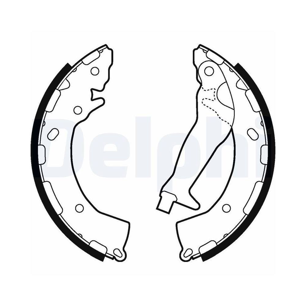 Bremsbackensatz DELPHI LS2010 für HYUNDAI, Hinterachse
