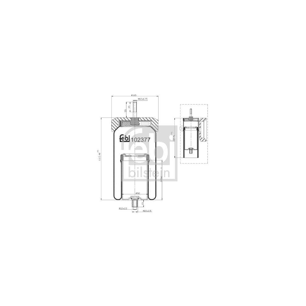FEBI BILSTEIN Federbalg, Luftfederung 102377 für VOLVO