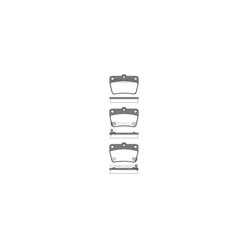 Bremsbelagsatz, Scheibenbremse TRISCAN 8110 13025 f&uuml;r TOYOTA, Hinterachse