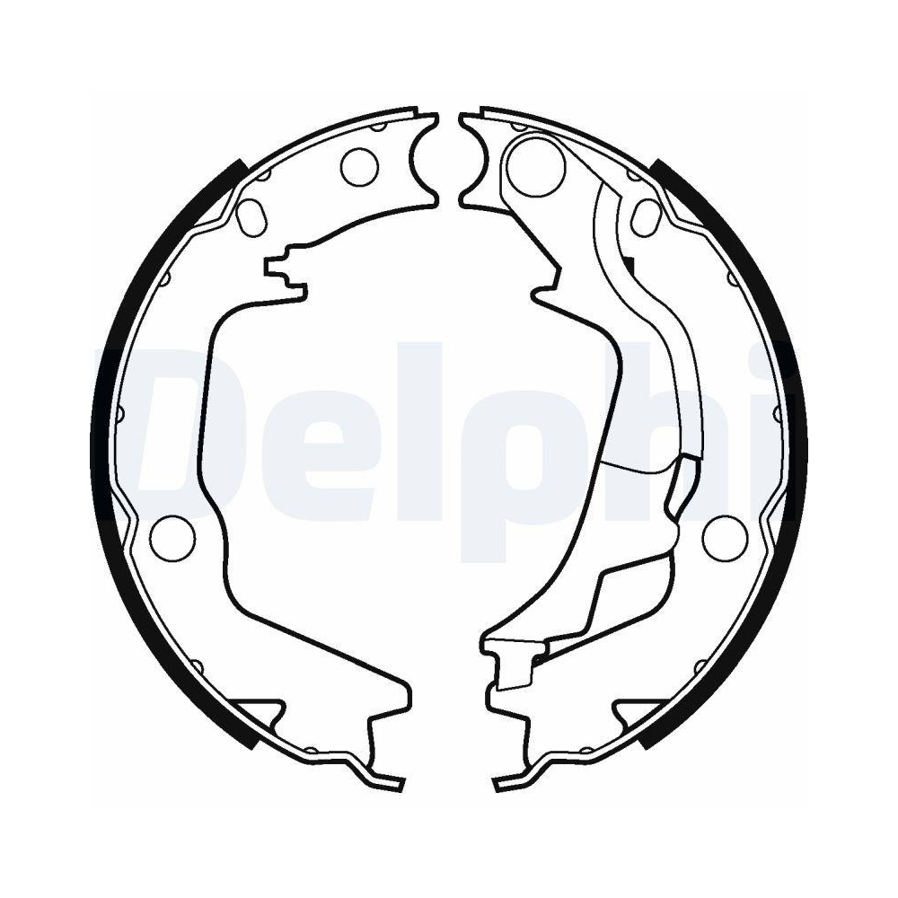 DELPHI LS2011 Bremsbackensatz, Feststellbremse f&uuml;r HYUNDAI KIA, Hinterachse