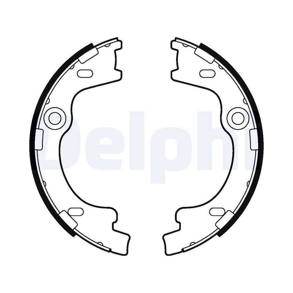 DELPHI LS2012 Bremsbackensatz f&uuml;r HYUNDAI KIA, Hinterachse, Vorderachse
