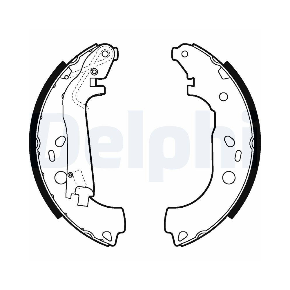 DELPHI LS2014 Bremsbackensatz f&uuml;r CITRO&Euml;N FIAT PEUGEOT, Hinterachse