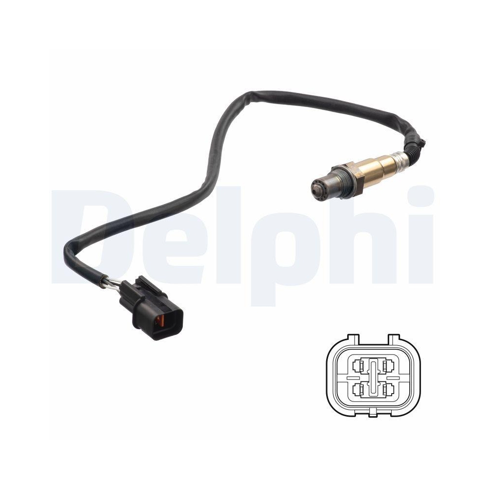 Lambdasonde DELPHI ES21287-12B1 für KIA, nach Katalysator