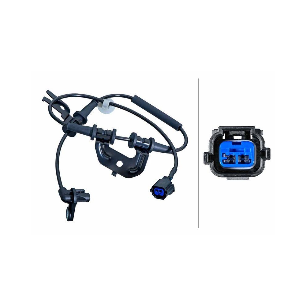 HELLA Sensor, Raddrehzahl 6PU 358 251-051 f&uuml;r HYUNDAI, Vorderachse rechts