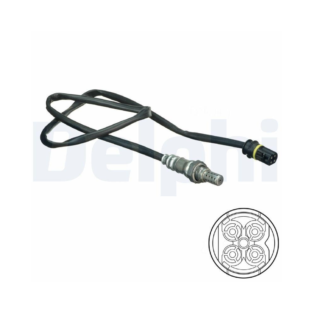 DELPHI ES20174-12B1 Lambdasonde für MERCEDES-BENZ, links, nach Katalysator