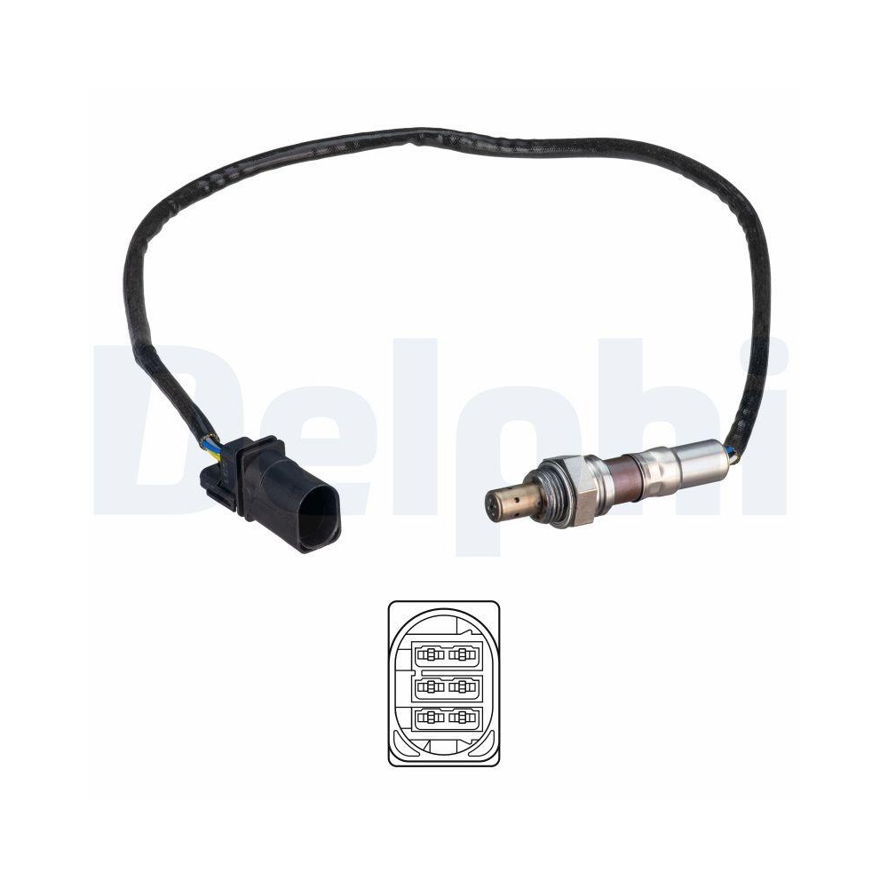 DELPHI ES21291-12B1 Lambdasonde f&uuml;r AUDI SEAT SKODA VW, vor Katalysator