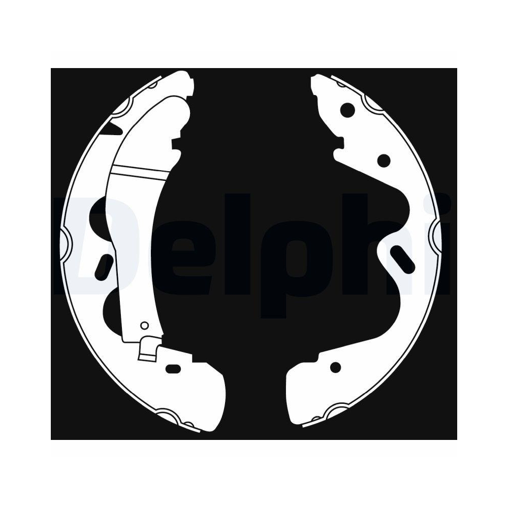 Bremsbackensatz DELPHI LS2019 für NISSAN, Hinterachse