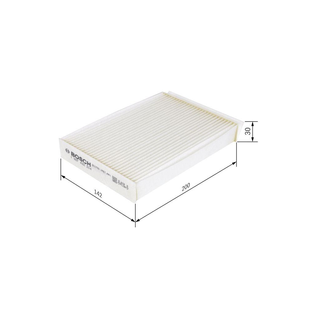 Filter, Innenraumluft BOSCH 1 987 432 214 f&uuml;r GMC OPEL SUZUKI VAUXHALL