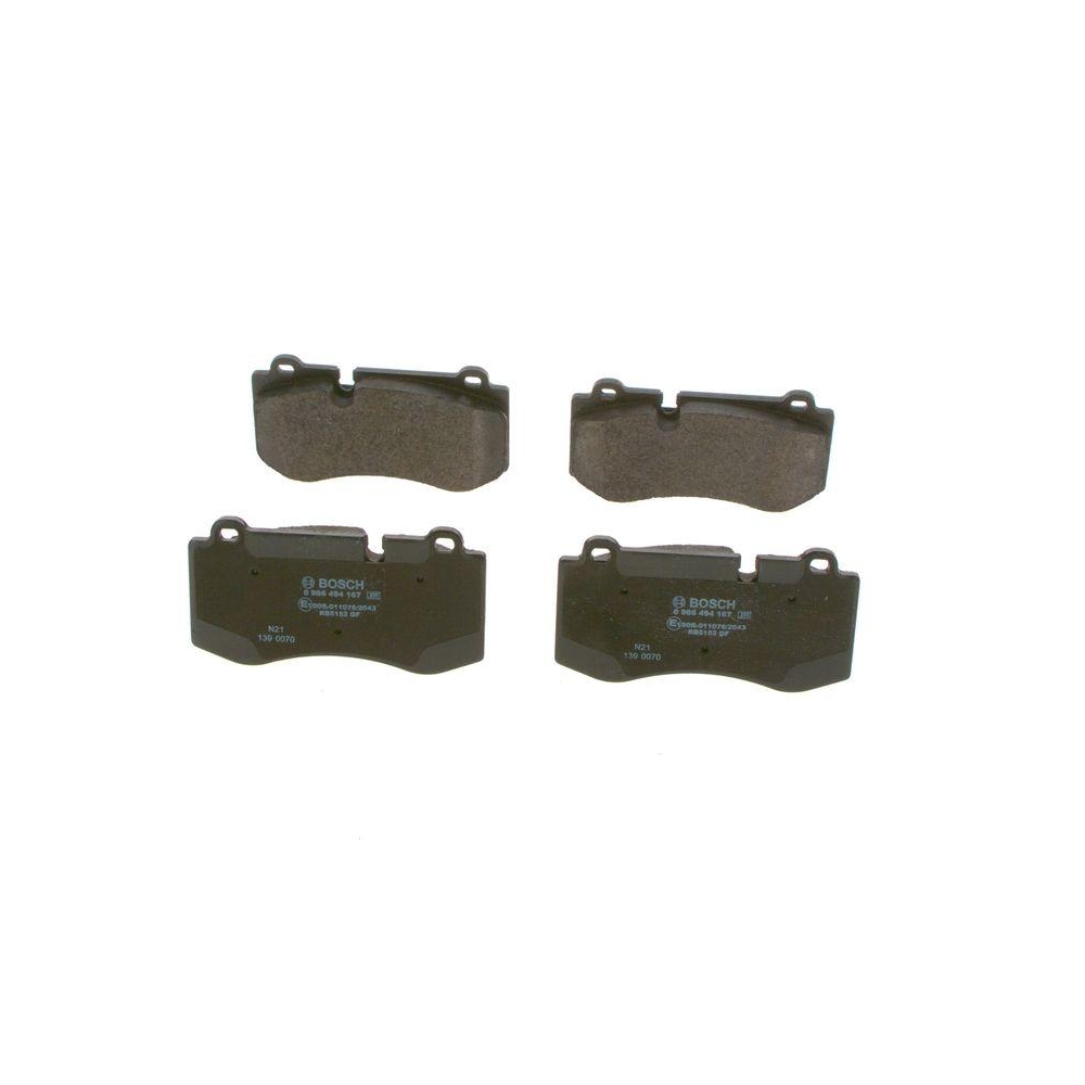 Bremsbelagsatz, Scheibenbremse BOSCH 0 986 494 167 f&uuml;r MERCEDES-BENZ