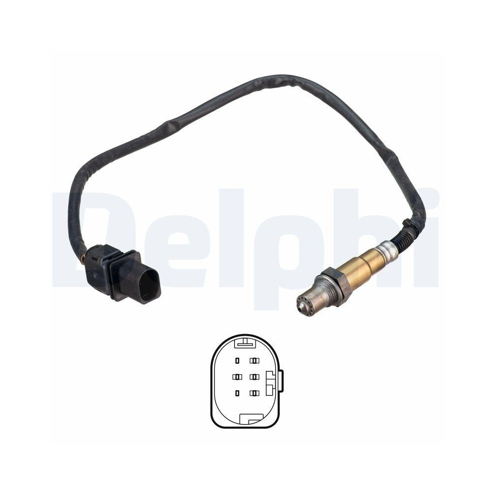 DELPHI ES21293-12B1 Lambdasonde f&uuml;r HYUNDAI KIA, nach Katalysator, vorne